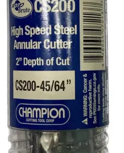 Broca Anular Hueca De 45/64 X 2 Marca Champion